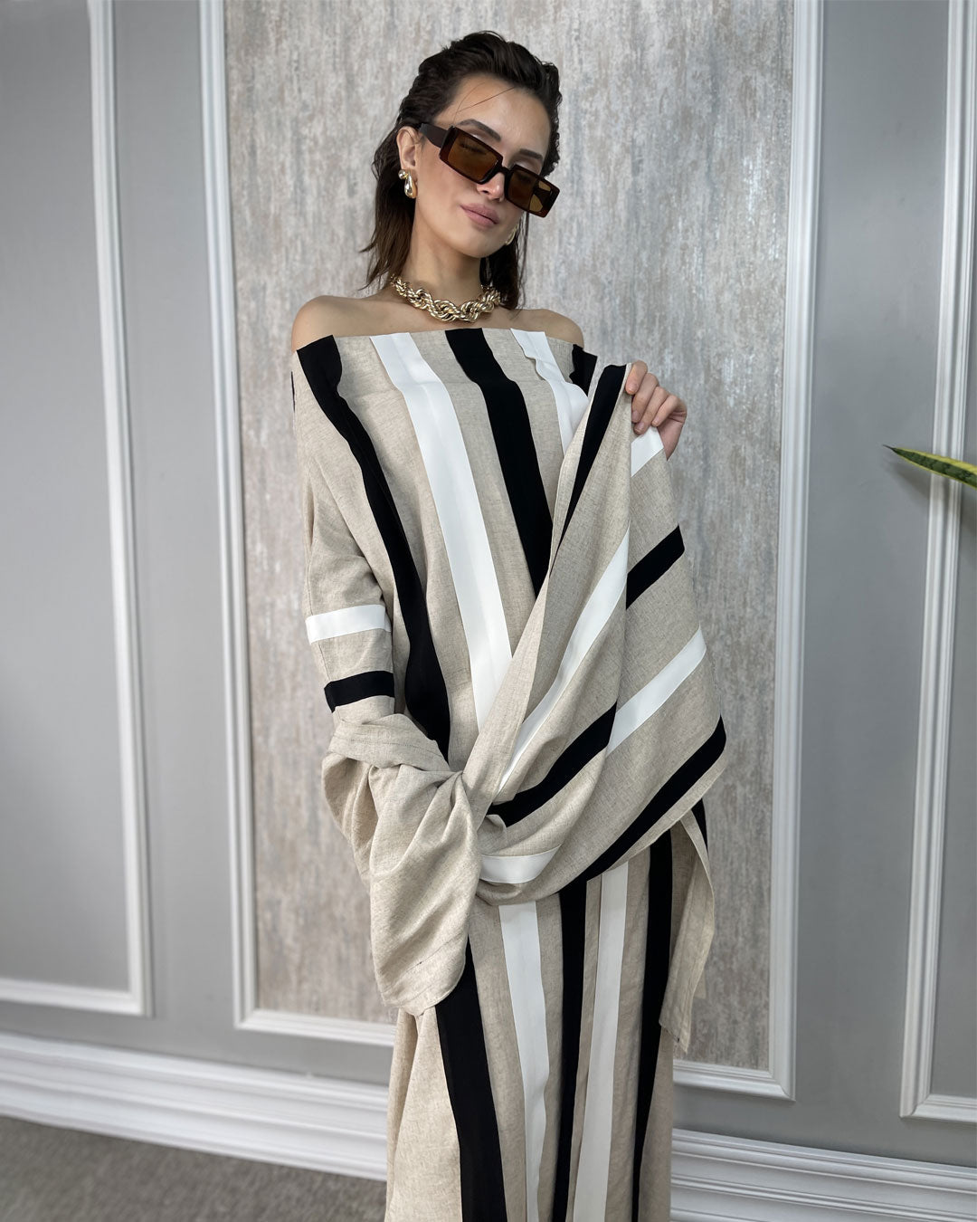Burcu Aslan Dress TINOLA DRESS & SHAWL SET