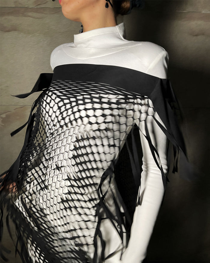 Burcu Aslan Dress OTE MESH FULL LENGTH TOP DRESS
