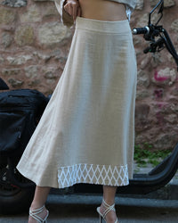 Burcu Aslan Skirt LANE LINEN SKIRT