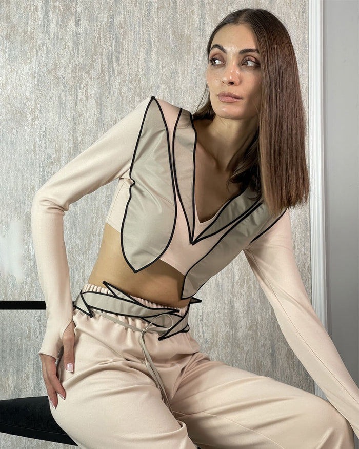 Burcu Aslan Blouse RUVA FLEXIBLE CROP BLOUSE