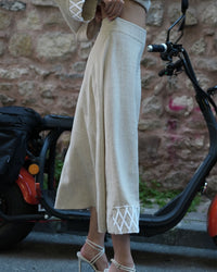 Burcu Aslan Skirt LANE LINEN SKIRT