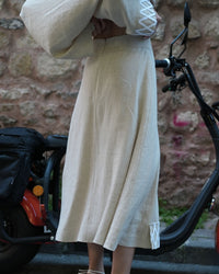 Burcu Aslan Skirt LANE LINEN SKIRT