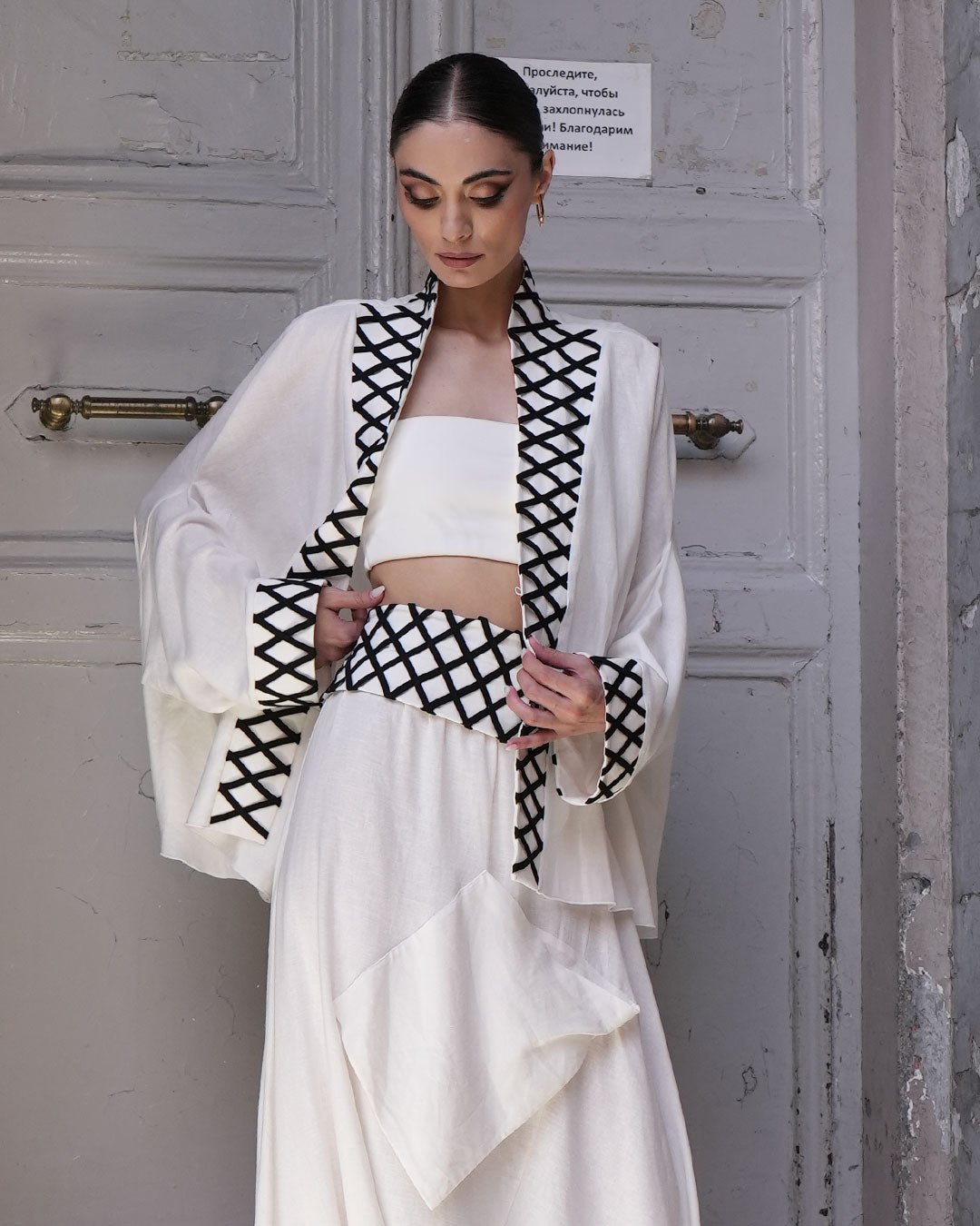 Burcu Aslan Kimono MOZE LINEN JACKET SHORT KIMONO