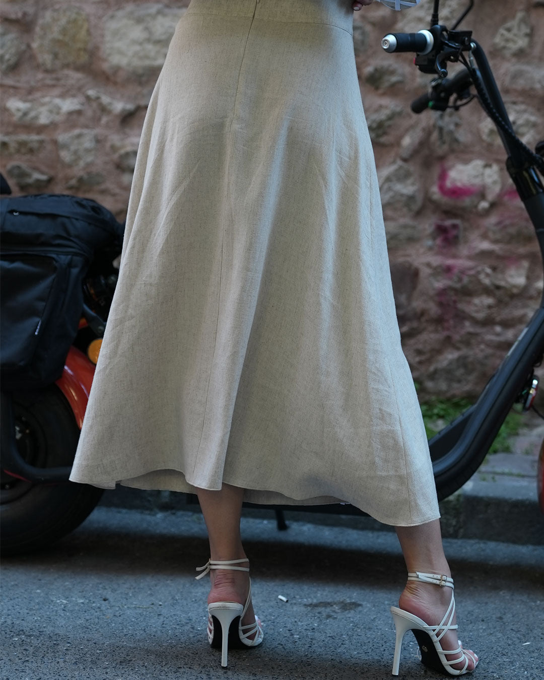 Burcu Aslan Skirt LANE LINEN SKIRT