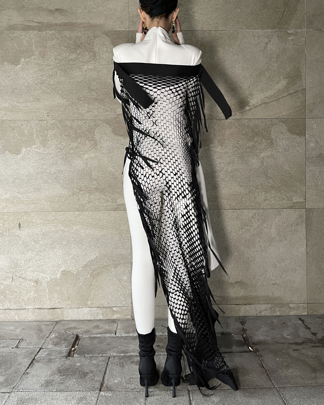 Burcu Aslan Dress OTE MESH FULL LENGTH TOP DRESS