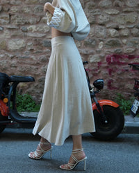 Burcu Aslan Skirt LANE LINEN SKIRT