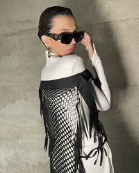Burcu Aslan Dress OTE MESH FULL LENGTH TOP DRESS