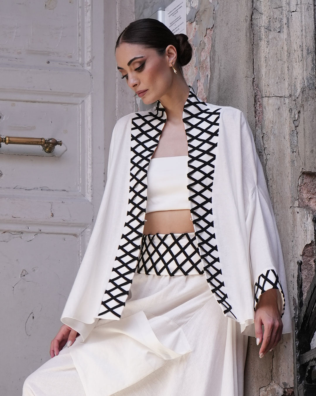 Burcu Aslan Kimono MOZE LINEN JACKET SHORT KIMONO