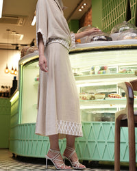 Burcu Aslan Skirt LANE LINEN SKIRT