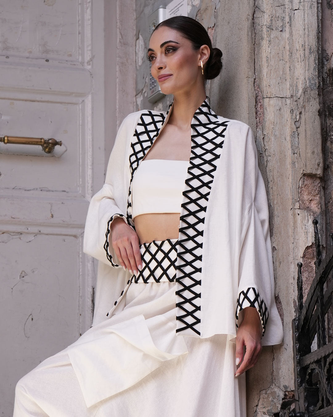 Burcu Aslan Kimono MOZE LINEN JACKET SHORT KIMONO