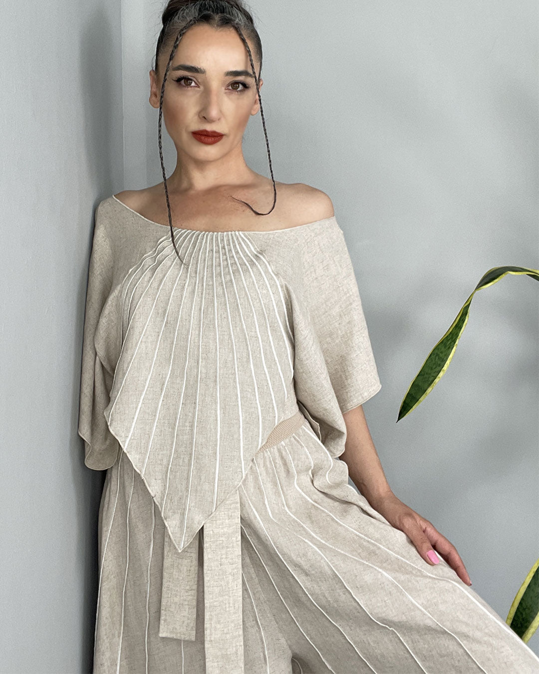 Burcu Aslan Blouse MUDI LINEN BLOUSE