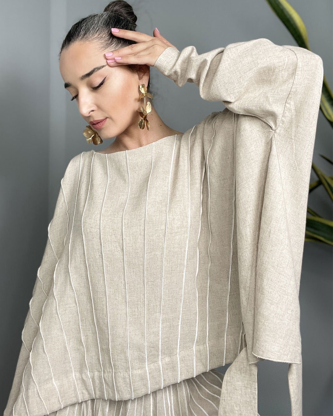 Burcu Aslan Blouse ZAVO LINEN BLOUSE