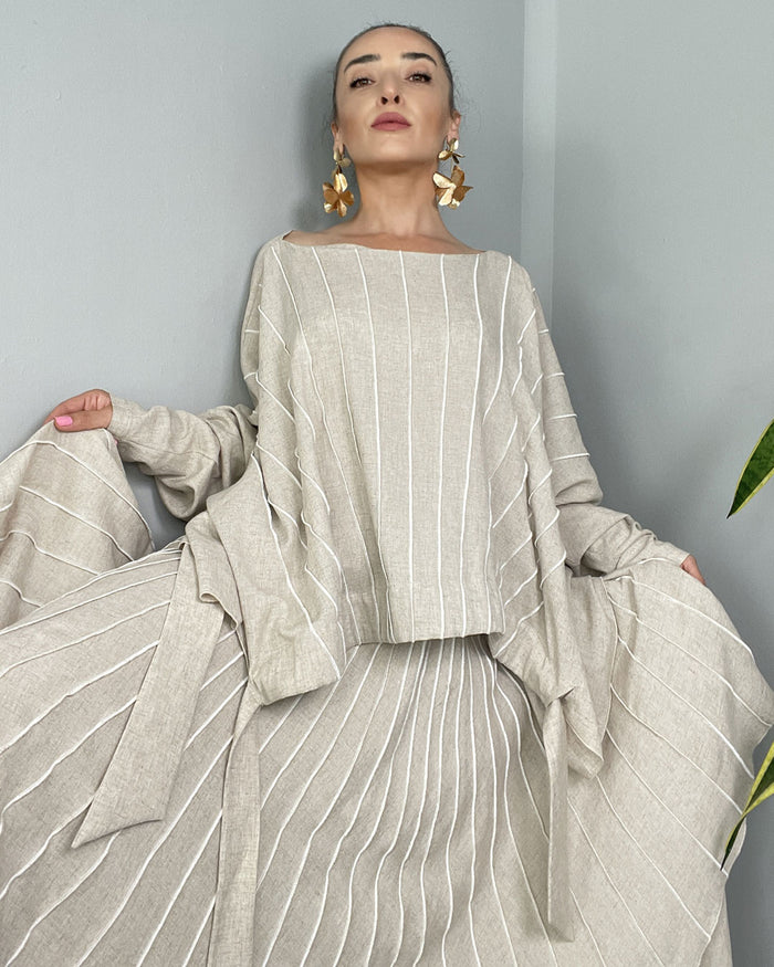 Burcu Aslan Blouse ZAVO LINEN BLOUSE