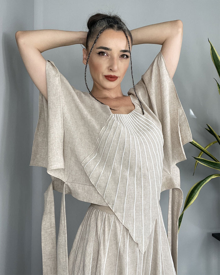 Burcu Aslan Blouse MUDI LINEN BLOUSE
