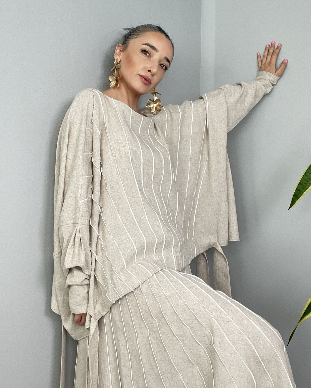 Burcu Aslan Blouse ZAVO LINEN BLOUSE