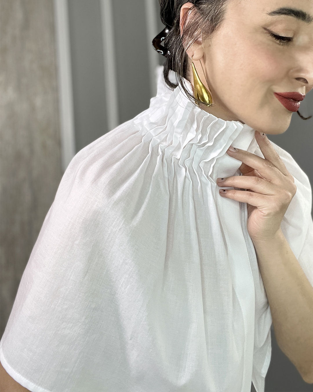 Burcu Aslan Top BAKEBA CLOAK / TOP/ BLOUSE