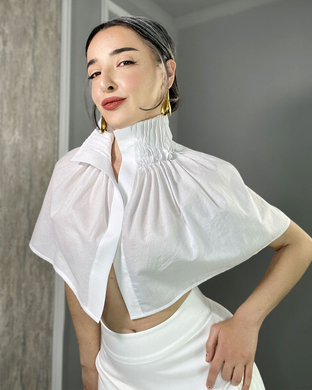 Burcu Aslan Top BAKEBA CLOAK / TOP/ BLOUSE