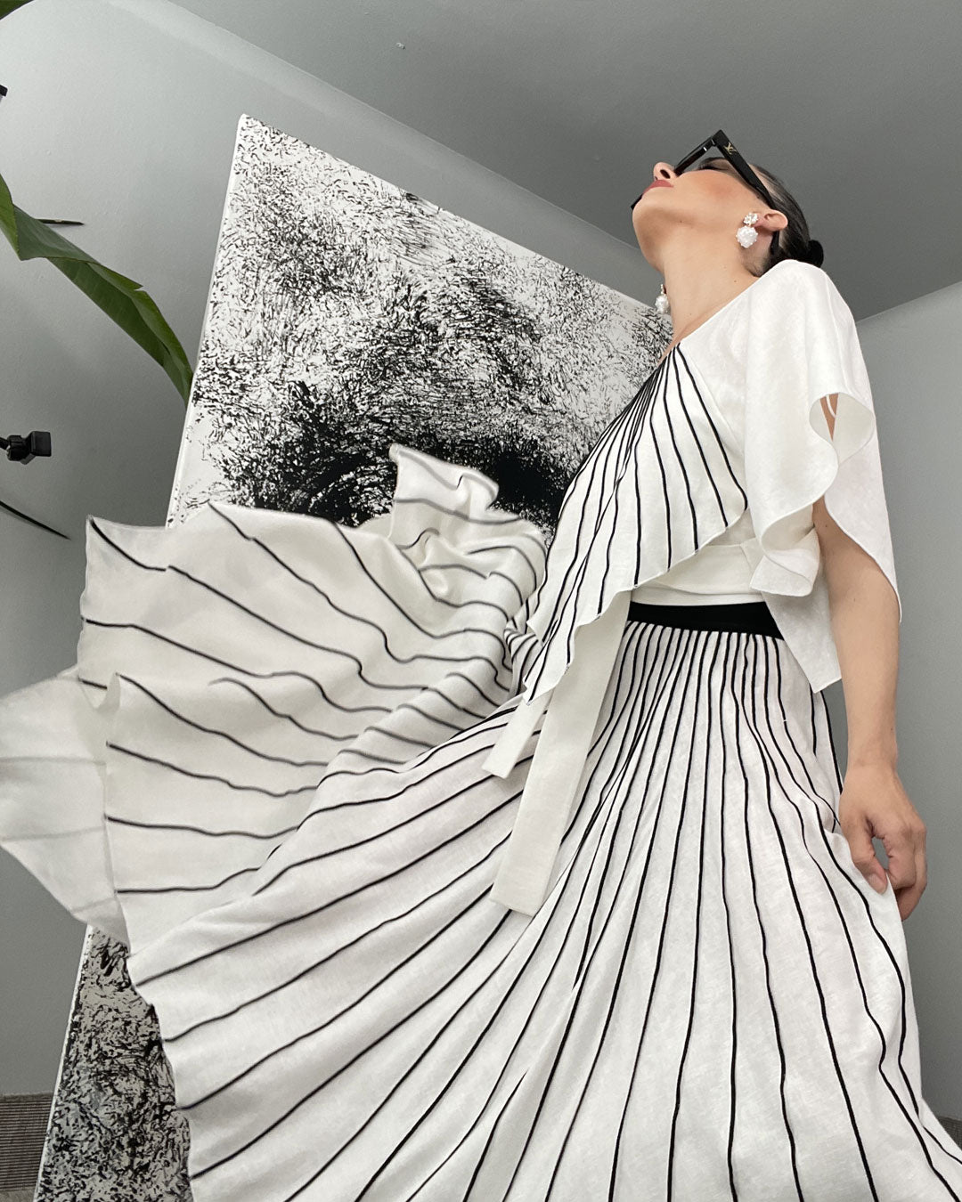 Burcu Aslan Skirt OLEZA LINEN SKIRT