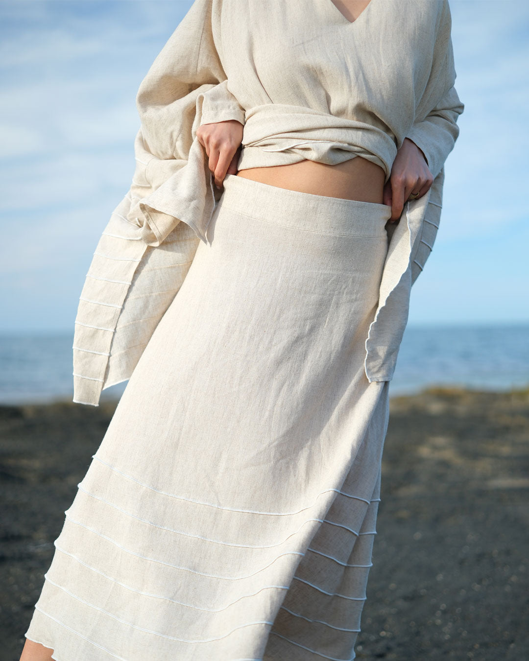 Burcu Aslan Skirt FASI LINEN SKIRT