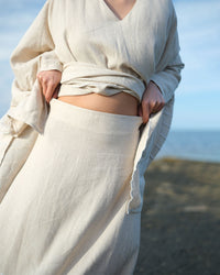 Burcu Aslan Skirt FASI LINEN SKIRT