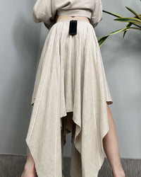 Burcu Aslan Skirt ZAVONA LINEN SKIRT