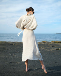 Burcu Aslan Skirt FASI LINEN SKIRT