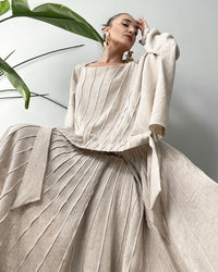 Burcu Aslan Skirt ZAVONA LINEN SKIRT