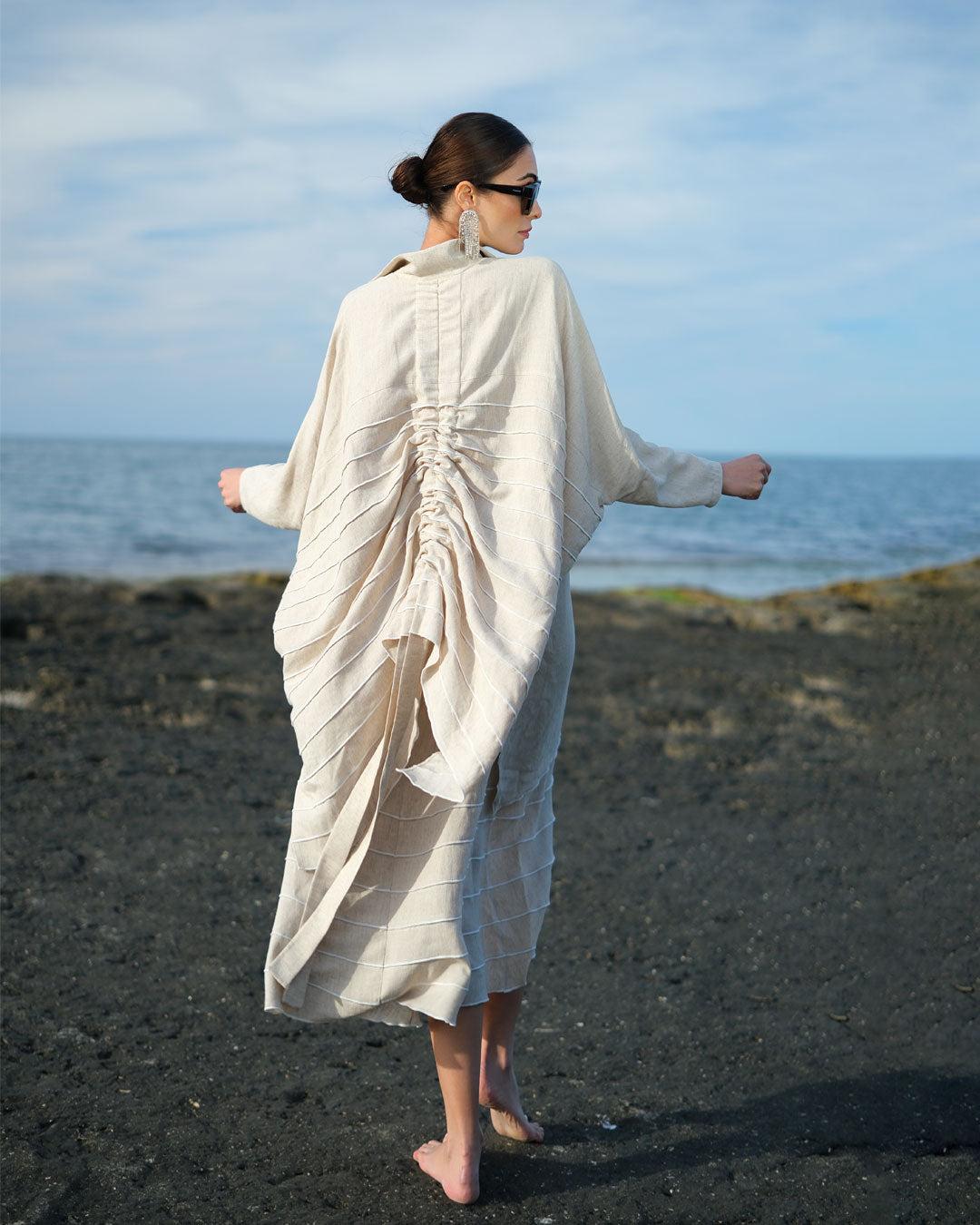 Burcu Aslan Tunic FASILA LINEN TUNIC-SHIRT