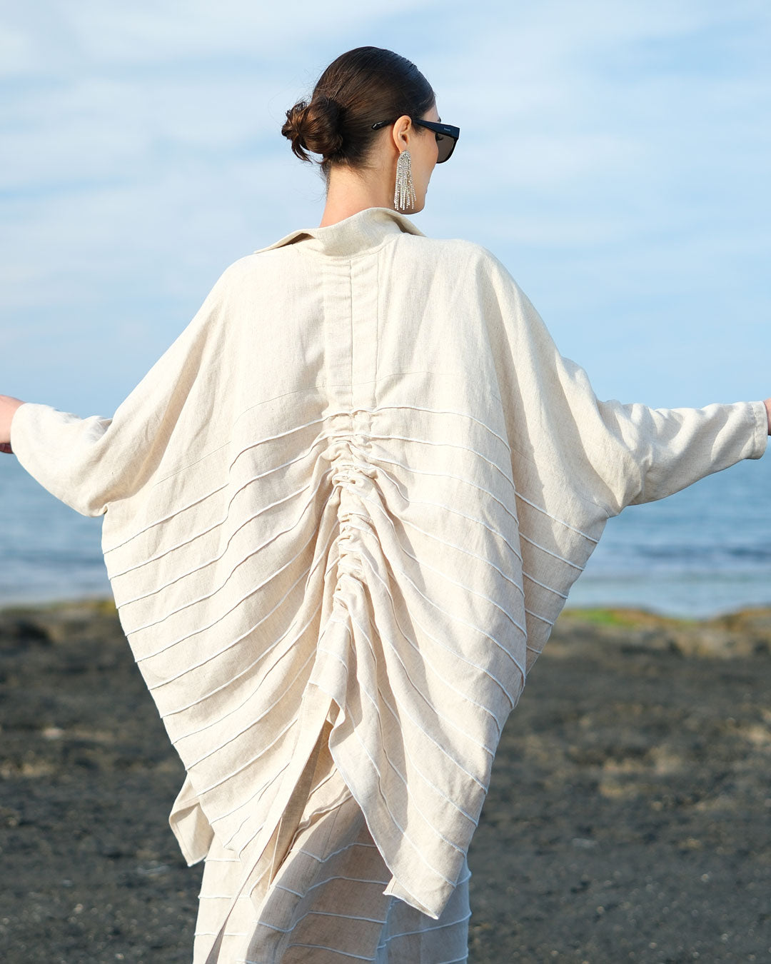 Burcu Aslan Tunic FASILA LINEN TUNIC-SHIRT