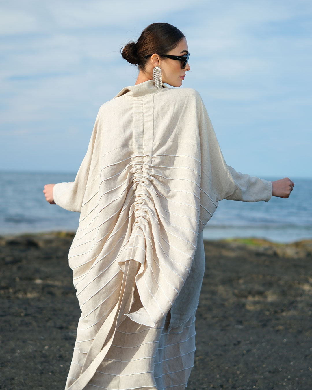 Burcu Aslan Tunic FASILA LINEN TUNIC-SHIRT