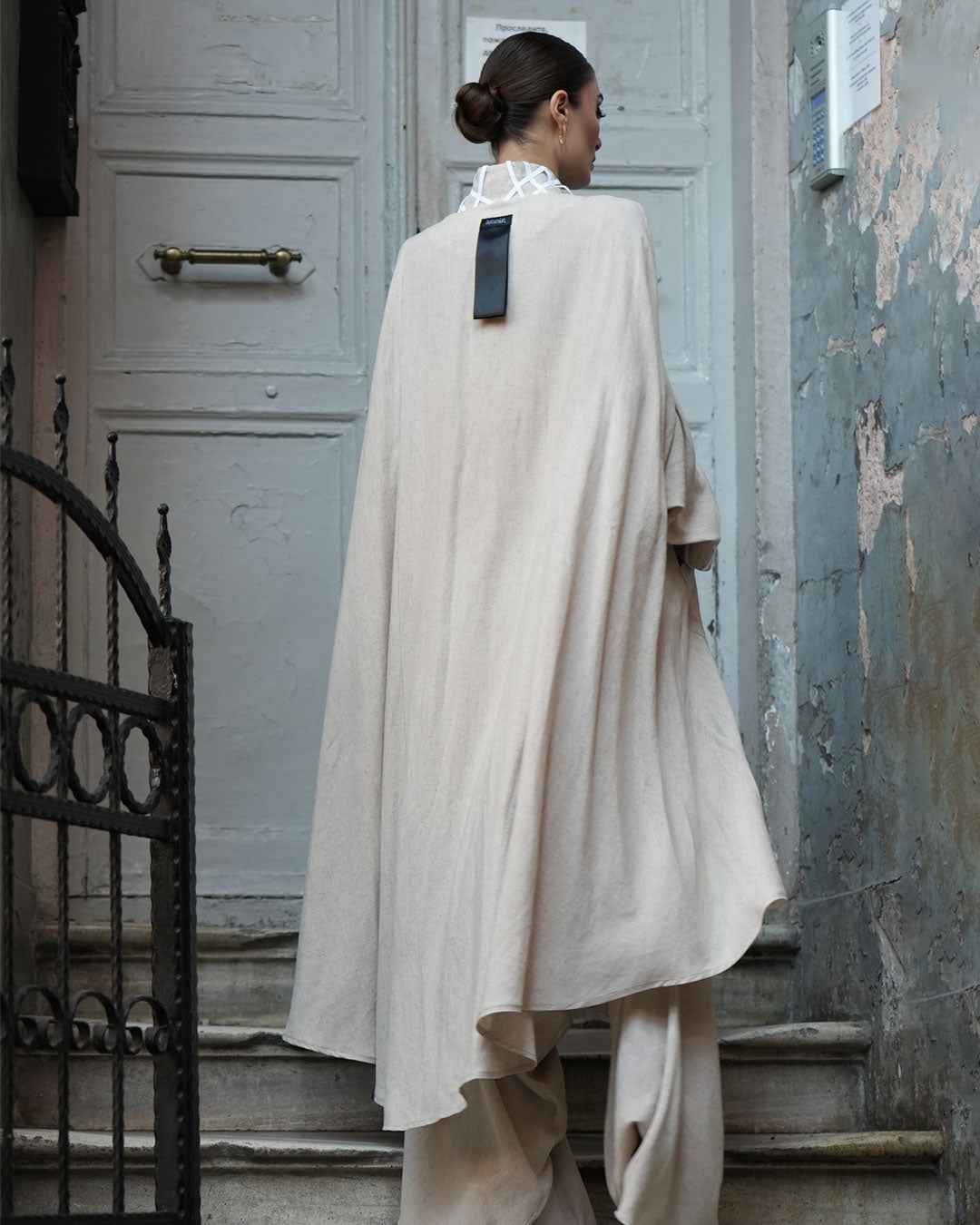 Burcu Aslan Kimono KUARK LINEN CAFTAN KIMONO