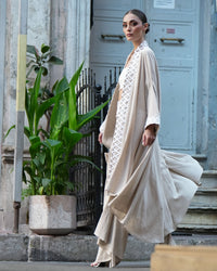 Burcu Aslan Kimono KUARK LINEN CAFTAN KIMONO
