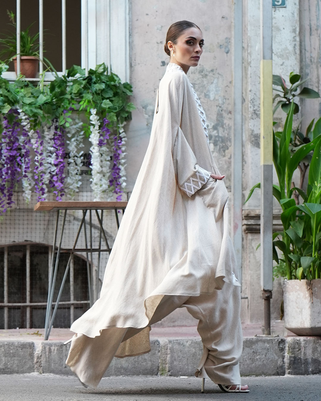 Burcu Aslan Kimono KUARK LINEN CAFTAN KIMONO