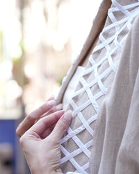 Burcu Aslan Kimono KUARK LINEN CAFTAN KIMONO