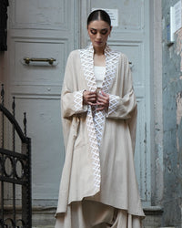 Burcu Aslan Kimono KUARK LINEN CAFTAN KIMONO