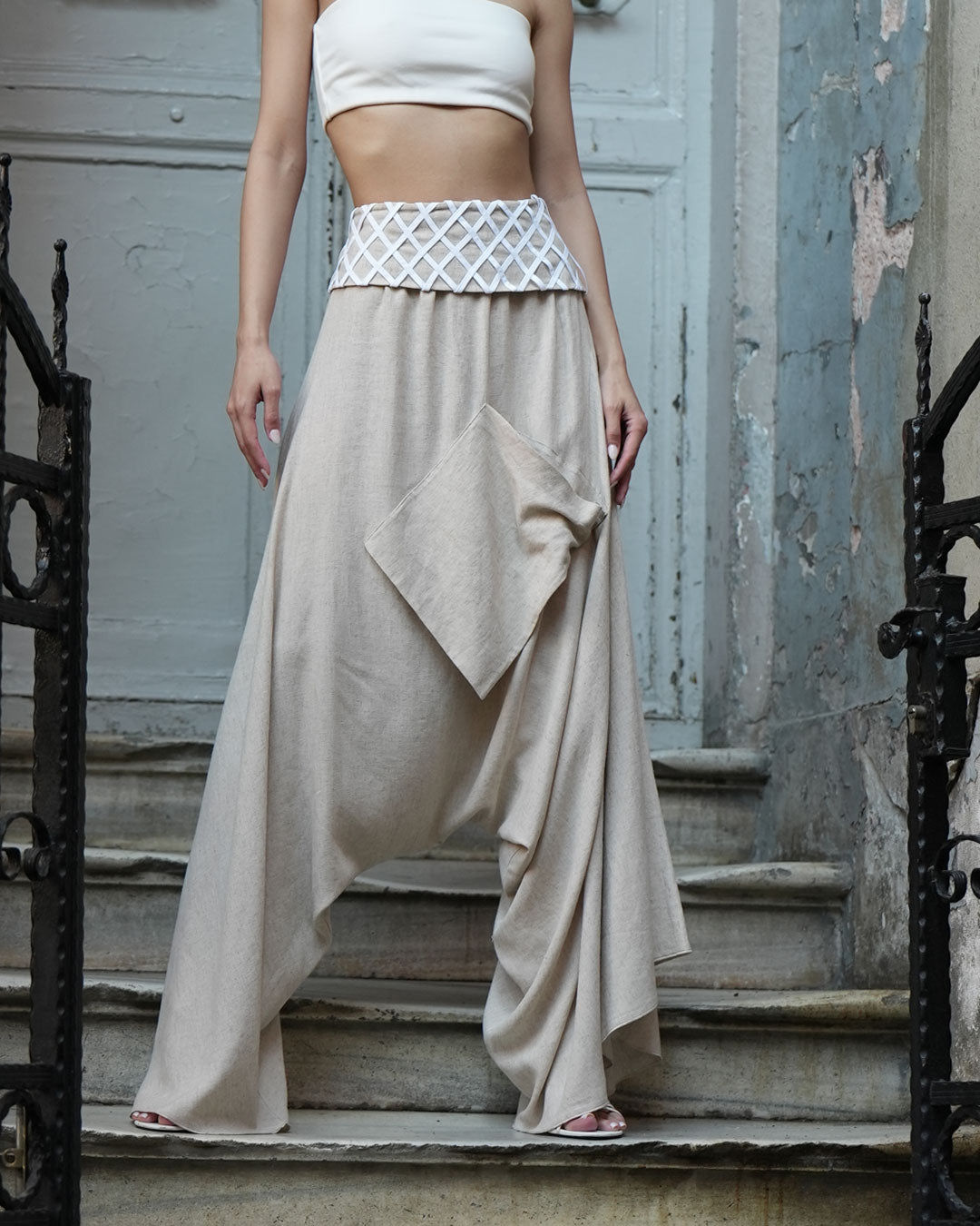 Burcu Aslan Shalwar TROZA LINEN SHALWAR