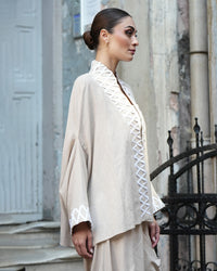 Burcu Aslan Jacket DONU LINEN JACKET SHORT KIMONO