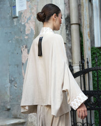 Burcu Aslan Jacket DONU LINEN JACKET SHORT KIMONO