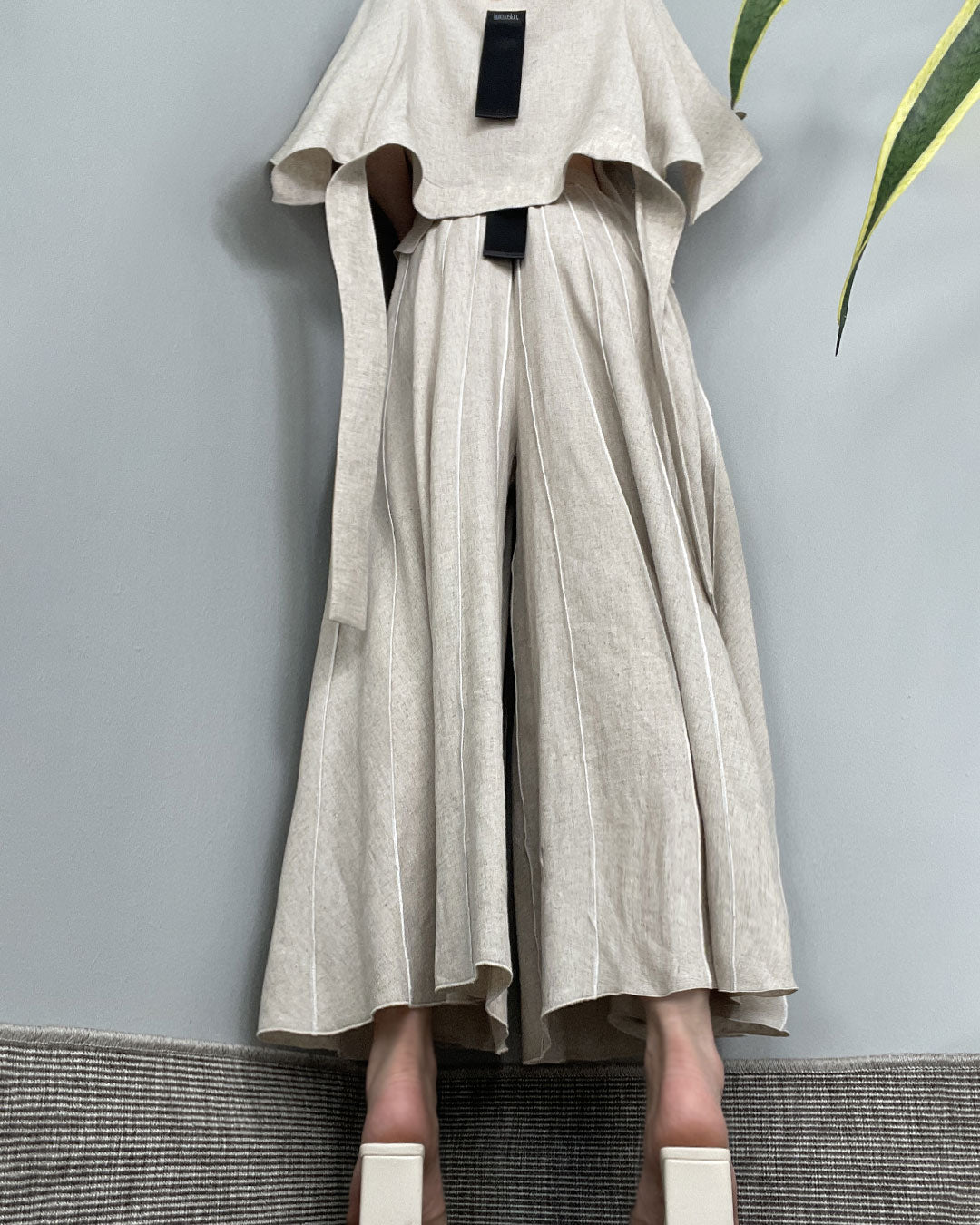 Burcu Aslan Pants MUDILA LINEN PANTS-SKIRT