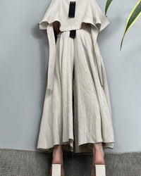 Burcu Aslan Pants MUDILA LINEN PANTS-SKIRT
