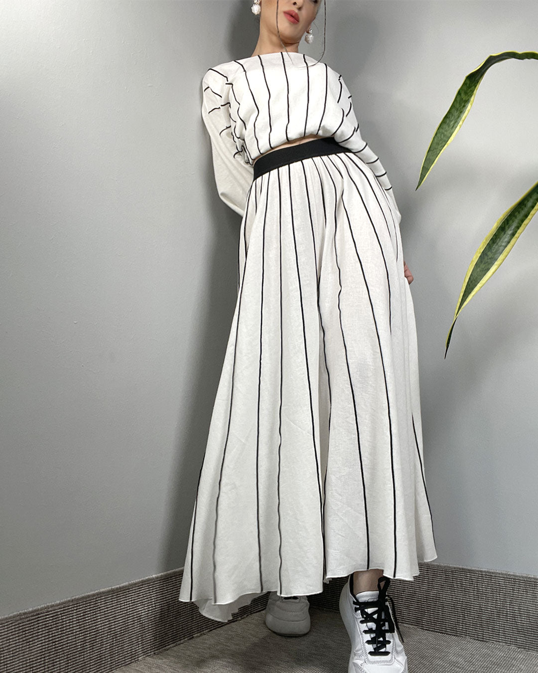 Burcu Aslan Pants ERAN LINEN SKIRT-PANTS