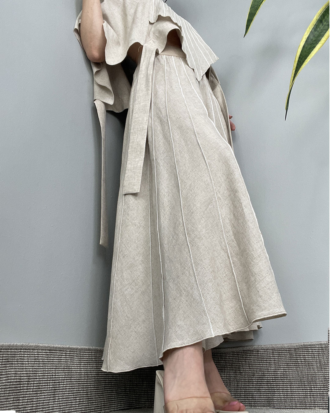 Burcu Aslan Pants MUDILA LINEN PANTS-SKIRT