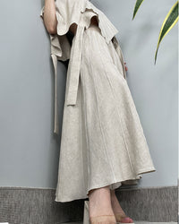 Burcu Aslan Pants MUDILA LINEN PANTS-SKIRT