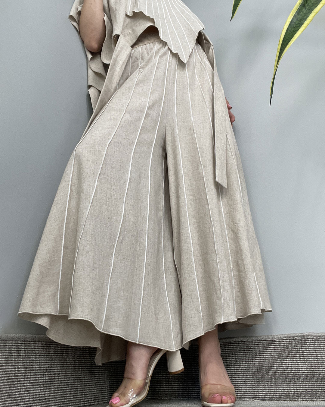 Burcu Aslan Pants MUDILA LINEN PANTS-SKIRT