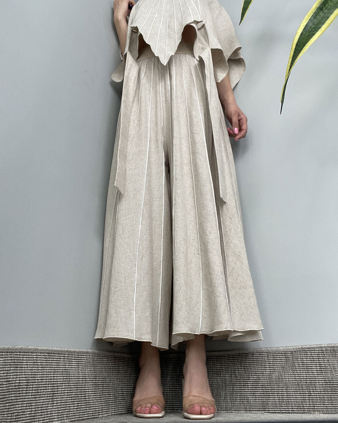 Burcu Aslan Pants MUDILA LINEN PANTS-SKIRT