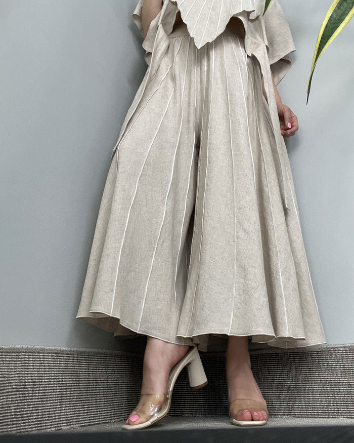 Burcu Aslan Pants MUDILA LINEN PANTS-SKIRT