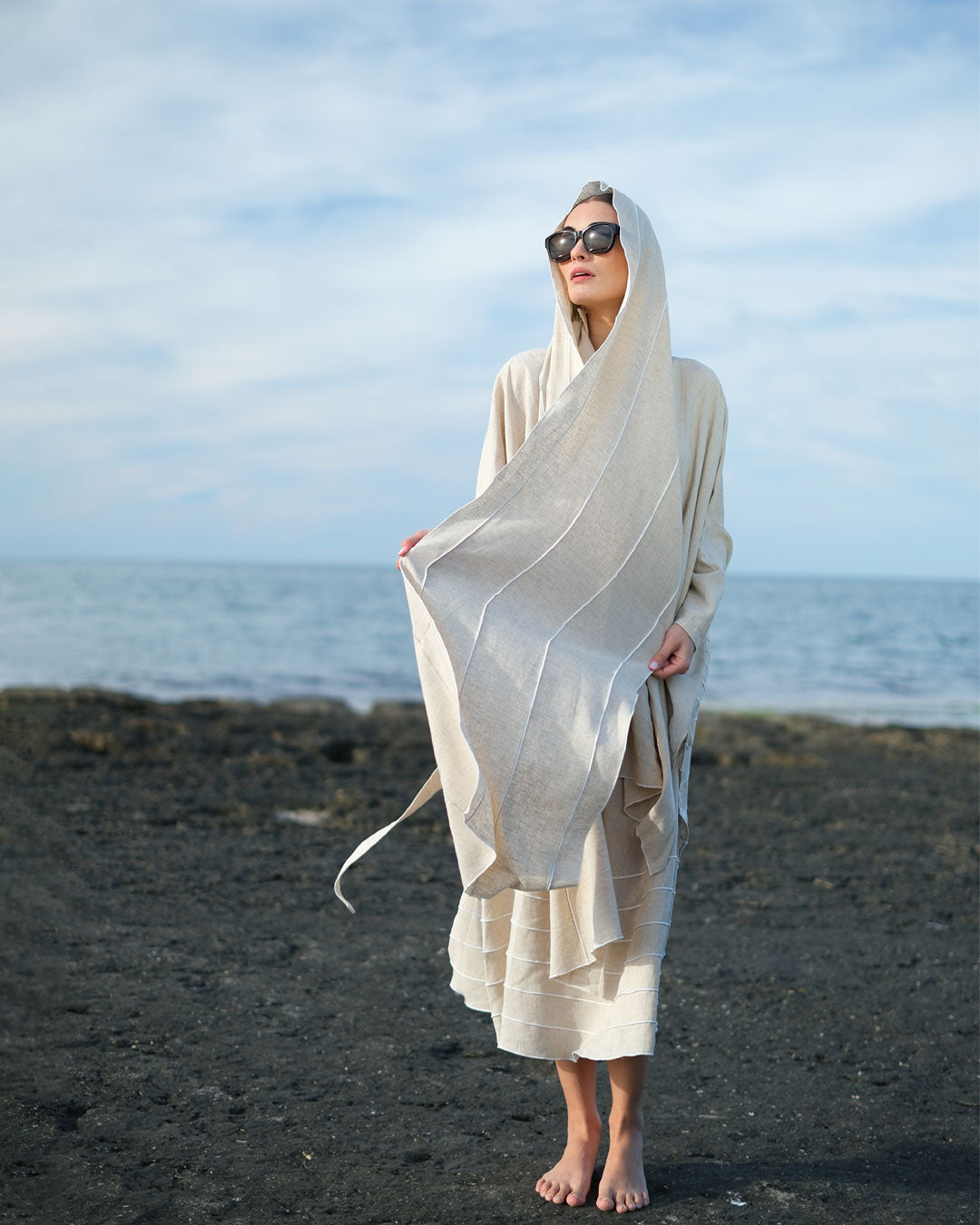 Burcu Aslan Shawl FALA LINEN SHAWL