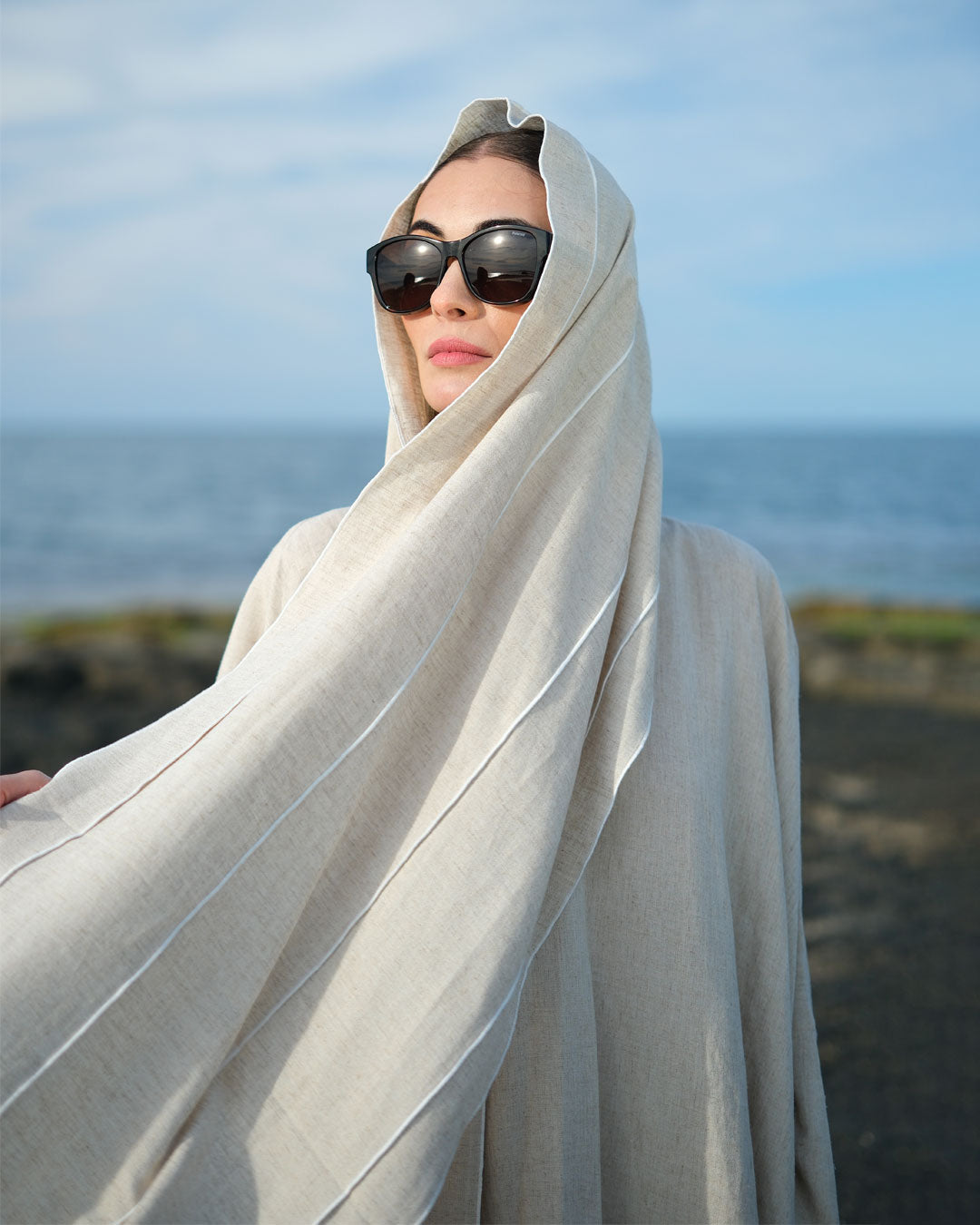 Burcu Aslan Shawl FALA LINEN SHAWL
