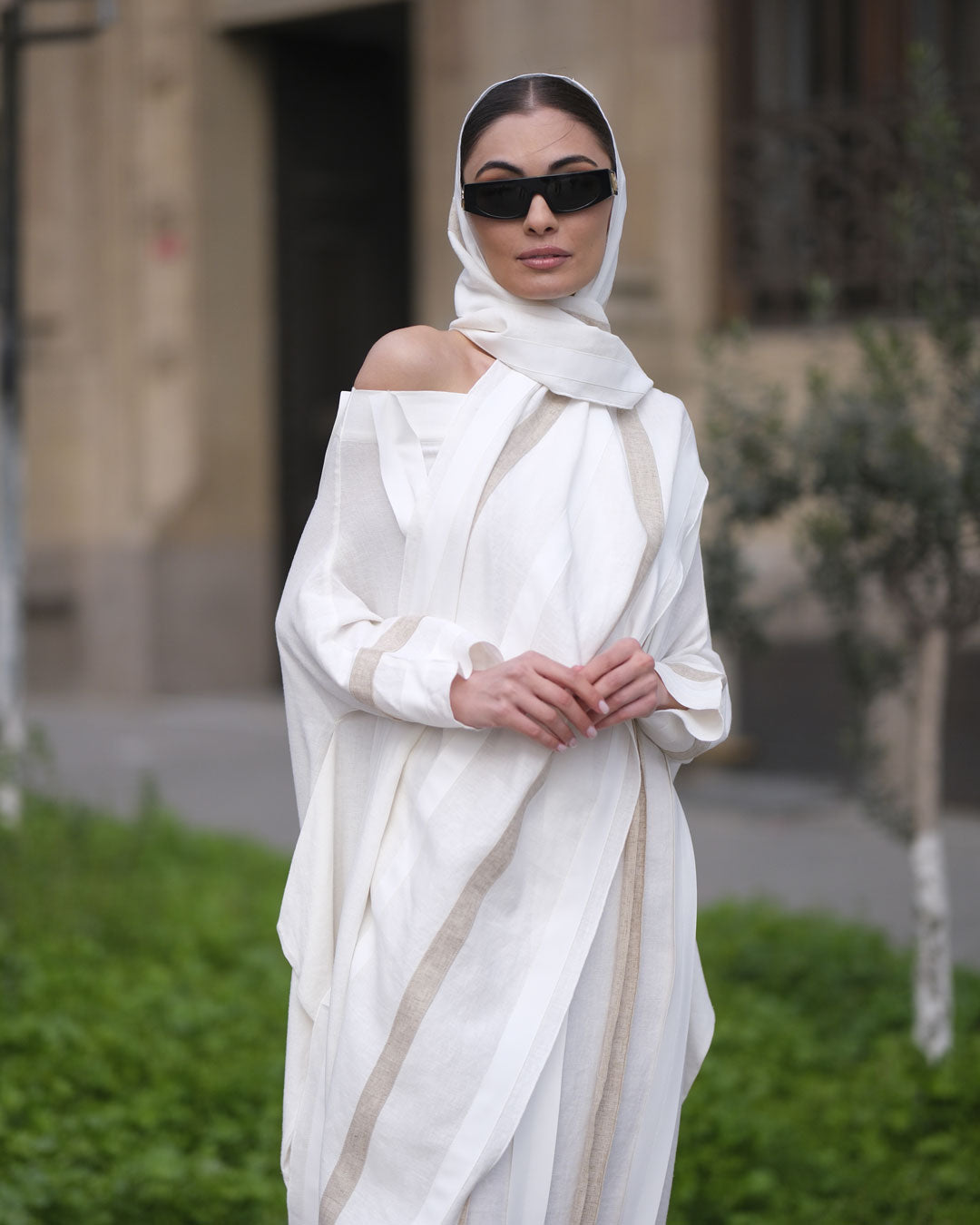 Burcu Aslan Dress VIGORA DRESS & SHAWL SET