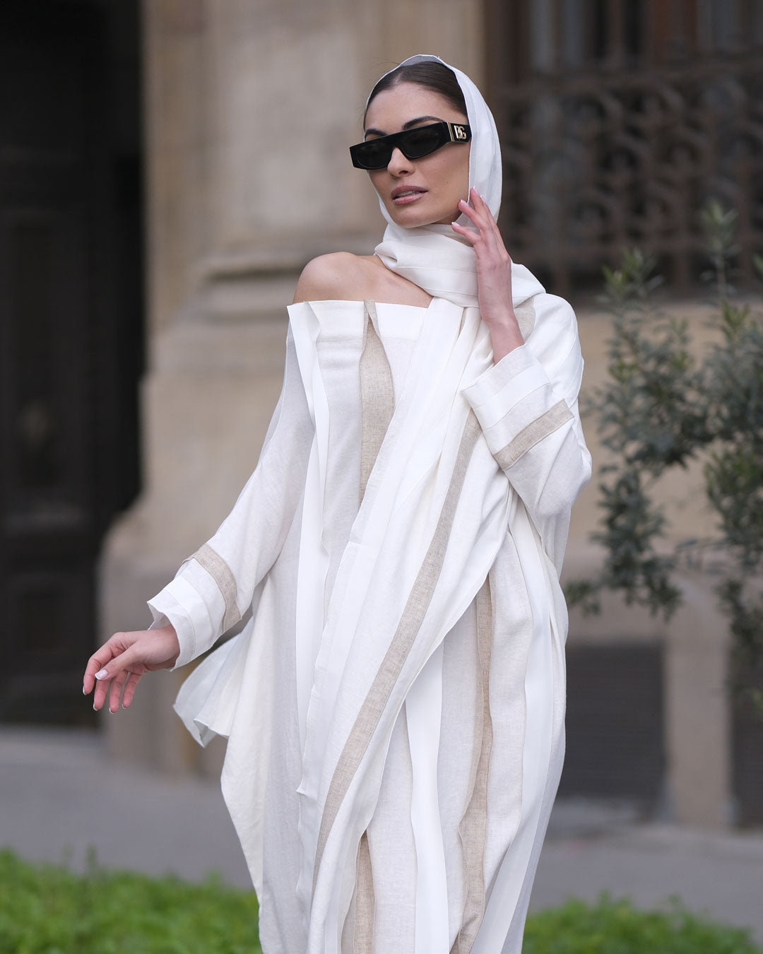 Burcu Aslan Dress VIGORA DRESS & SHAWL SET